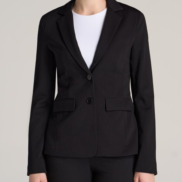 SLIM-FIT Two Button Blazer for Tall Women in Black